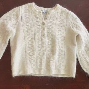 Petite Studio White Mohair sweater